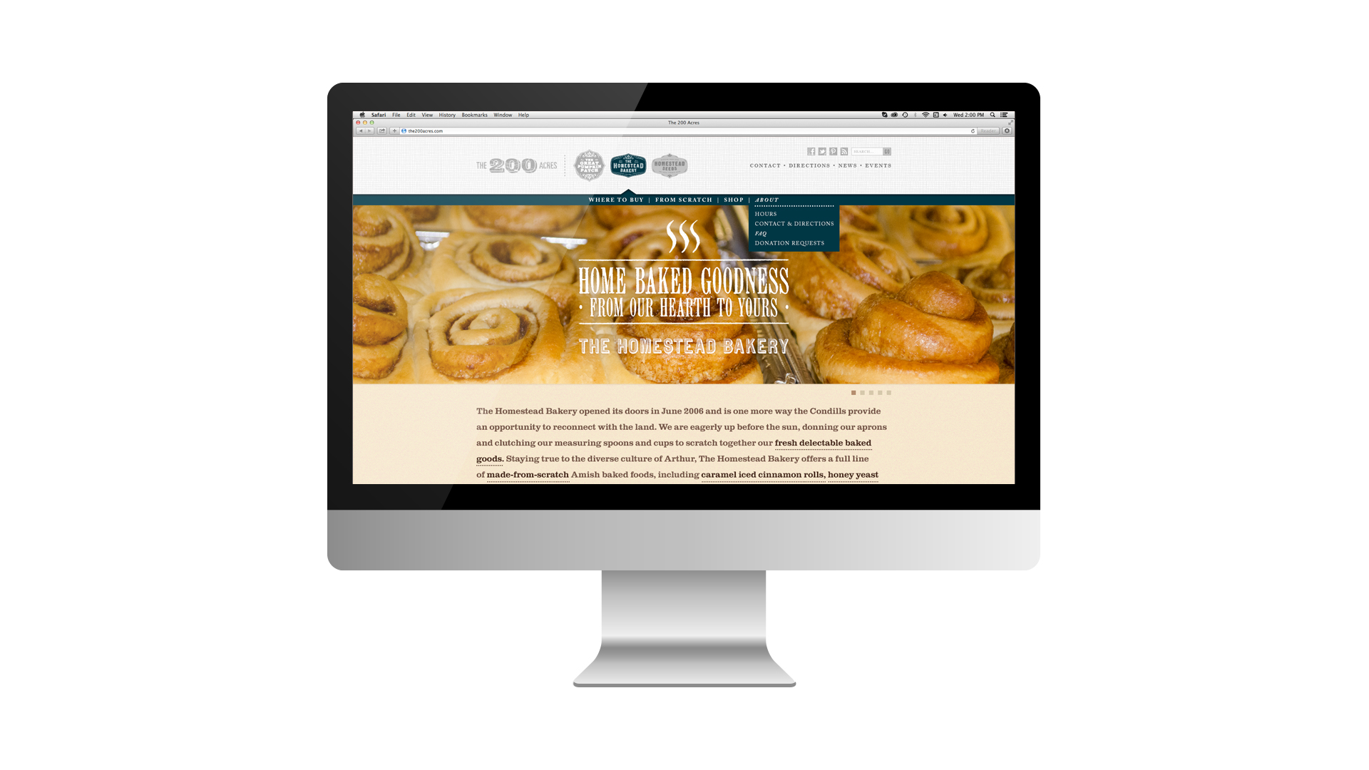 The Homestead Bakery - Arthur, Illinois - Website