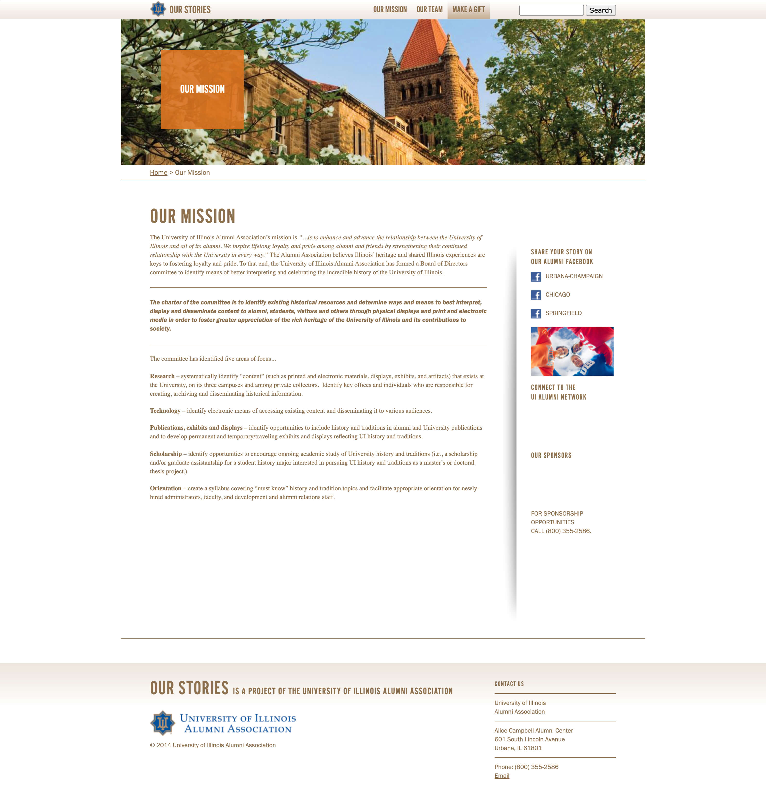 University of Illinois Alumni Association - Our Stories Website